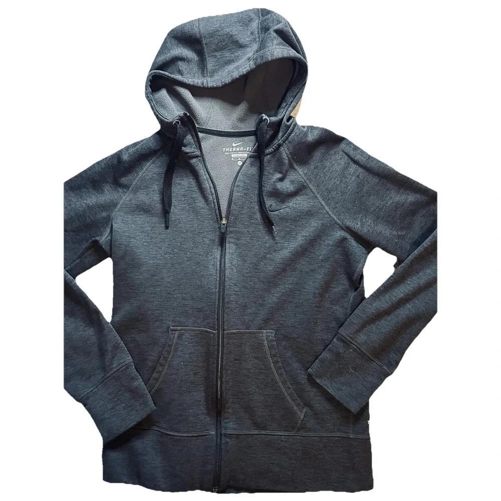 Nike Therma Fit Women's Medium Full Zip Running Sweatshirt Lightweight ThumbHole